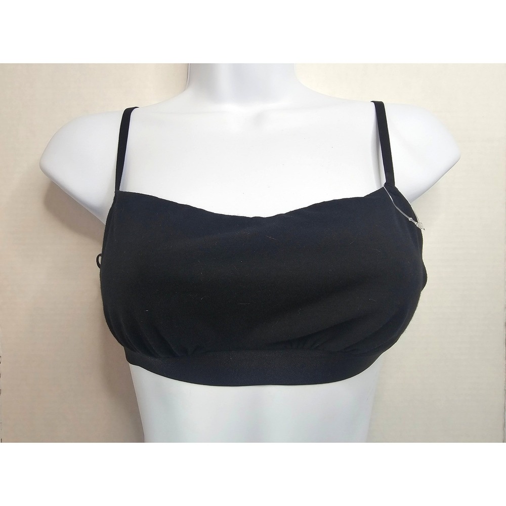 NWOT Aerie Real Good Black Bralette Strappy Sides Back Clasp Adj. Straps SZ MD